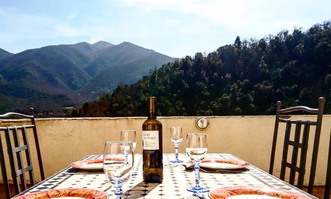 Arles-sur-Tech Apartamento | Apartamento - impresionantes vistas, piscina, estacionamiento, gran terraza privada