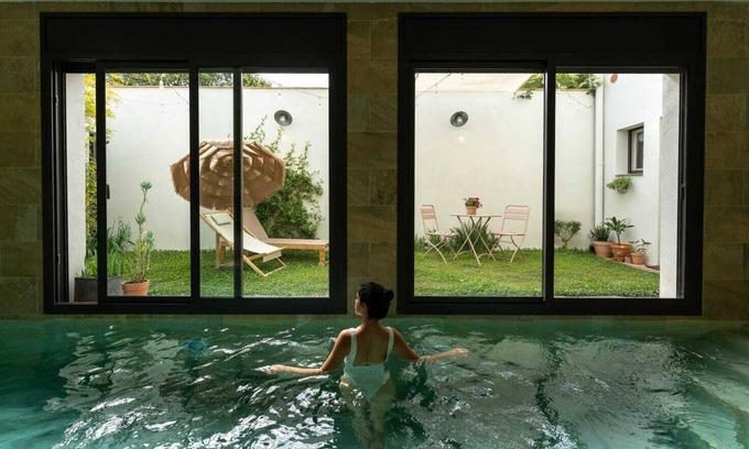 Figueres Apartamento | Apartamento con piscina climatizada y jardín.