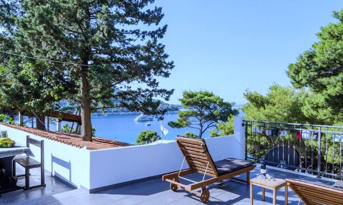 Kobas Apartamento | Apartamentos Ammos - Estudio con terraza compartida y vistas al mar