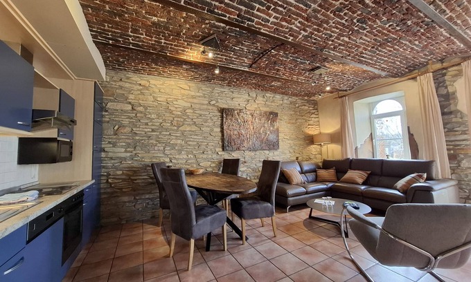 The Ardennes Apartamento | Apartamento-Grande-Baño privado con bañera-Vista al patio