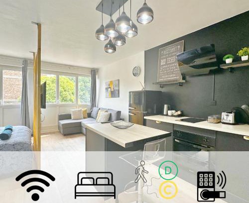 Juvisy-sur-Orge Apartamento | Appartement élégant et cosy - 4Pers