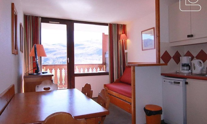Bergers Apartamento | Appartement cosy 4 pers avec balcon Sud/Est, à 100m des pistes et commerces - Alpe d'Huez - FR-1-405-84