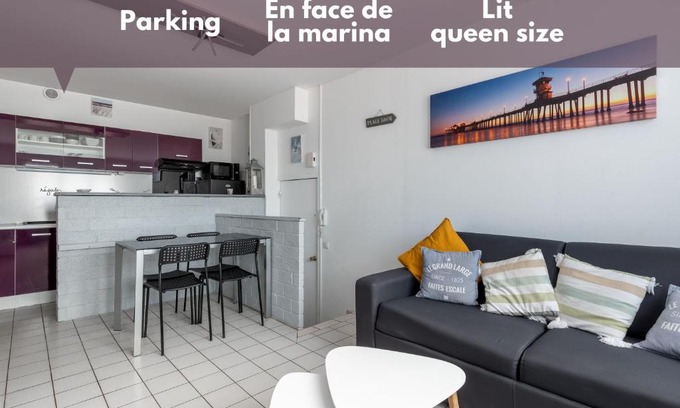 Courseulles-sur-Mer Apartamento | Appartement dos à la marina - Proche de la plage