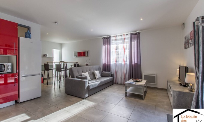 Sallanches Apartamento | Apartamento-Moderno-Baño privado-Vista al rio-Jorasse