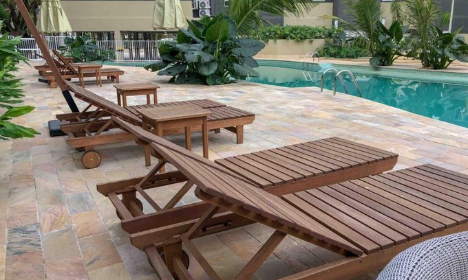 Estufa II Apartamento | Apto 3 Dorms, 1 Suíte, JP2 Home Resort Ubatuba - Churrasqueira Gourmet, Ar Condicionado, Piscinas, Sauna e Salão de Jogos