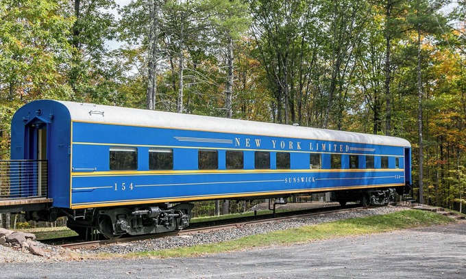 Acra Casa | Authentic 1940s Pullman Train Car Nestled in Bucolic Catskill Woods