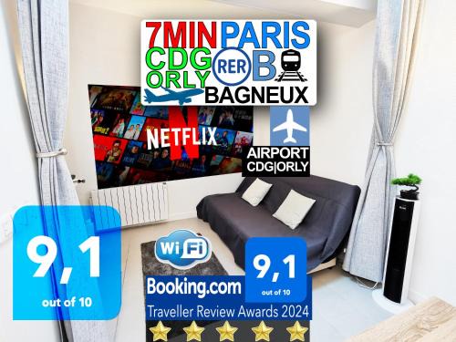 Cachan Apartamento | Bagneux Paris RER B Confort Netflix