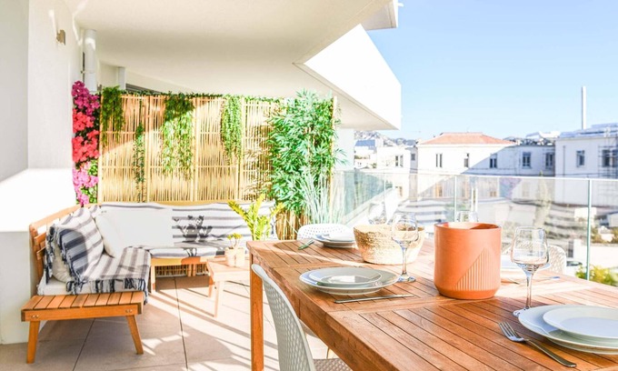 Bonneveine Apartamento | Bail mobilité - Appart 2 ch parking et terrasse