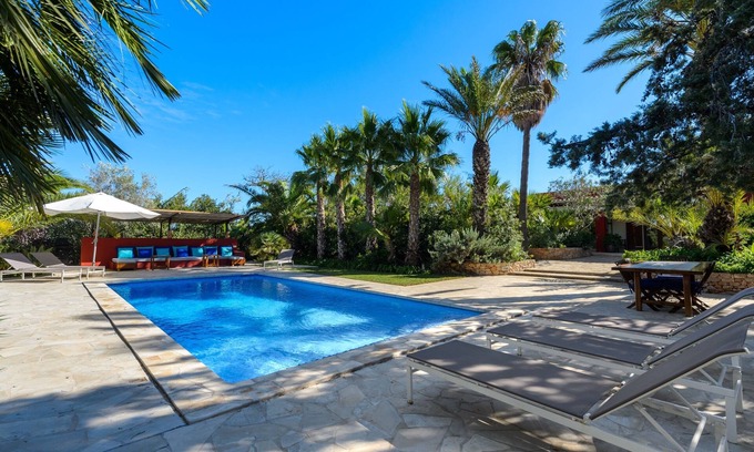 Sant Josep de sa Talaia Villa | Preciosa villa "La Vila 30 Gran" con piscina, jardín, terrazas, aire acondicionado