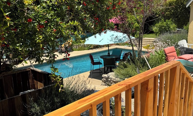 Altadena Casa | Beautiful home, pool, & gym in Pasadena/Altadena foothills near JPL/hospitals
