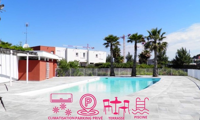 Sete Villa | Hermosa villa moderna de 4 habitaciones a 800m de la playa en Sète
