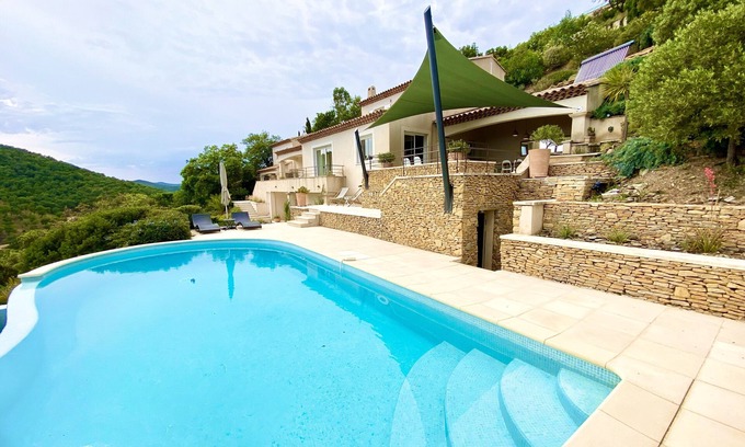 La Londe-les-Maures Villa | Hermosa y gran villa de lujo - Vista panorámica al mar - Golf de Valcros