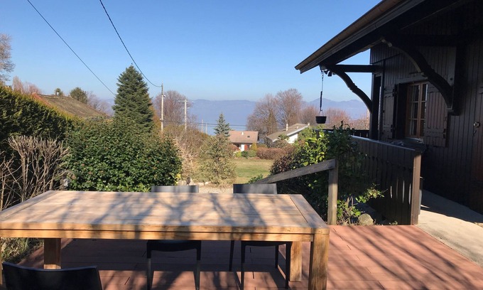 Lugrin Chalet De Esquí | Hermoso chalet 9 personas frente al lago de Ginebra en una zona verde