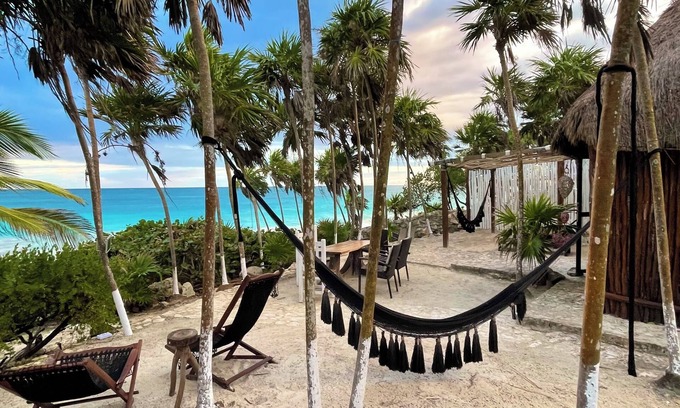 Ek Balam Village Cabina | Hermosa cabaña frente al mar. Tulum.