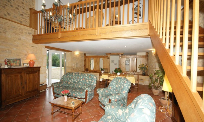 Saint-Pompont Casa | Hermosa casa de vacaciones con piscina en Saint-Pompont