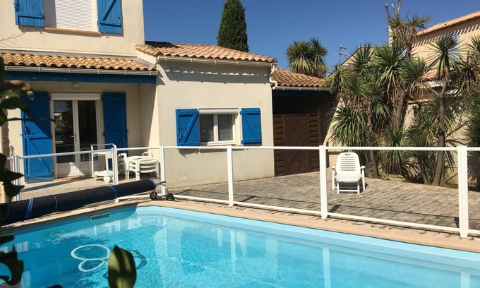 Perols Casa | Hermosa casa con jardín, piscina entre mar y Montpellier