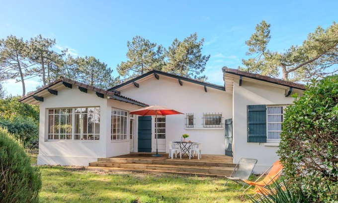 Mimizan Casa | Estupenda casa de vacaciones privada para 6 personas con WIFI, TV, terraza y mascotas permitida