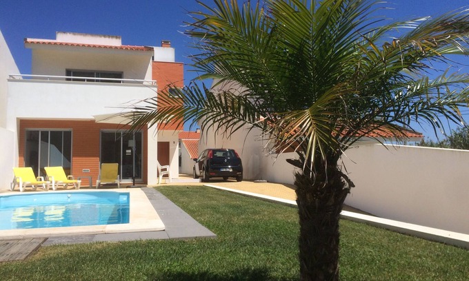 Sao Martinho do Porto Villa | Hermosa villa para 8 personas con piscina privada cerca de la playa