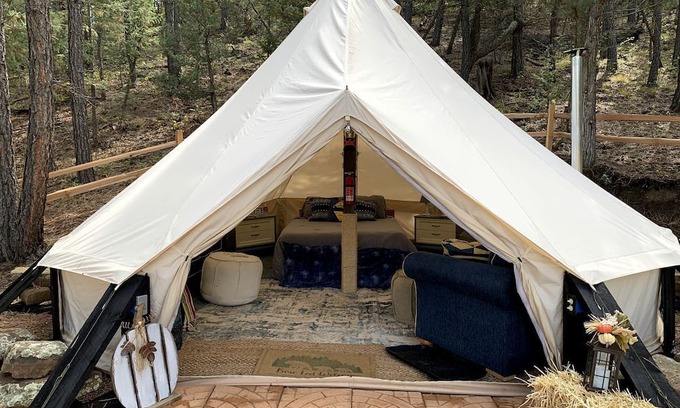 Boncarbo Alquiler De RV | Bell Tent for Four for Dreamy Glamping Escapes in Colorado