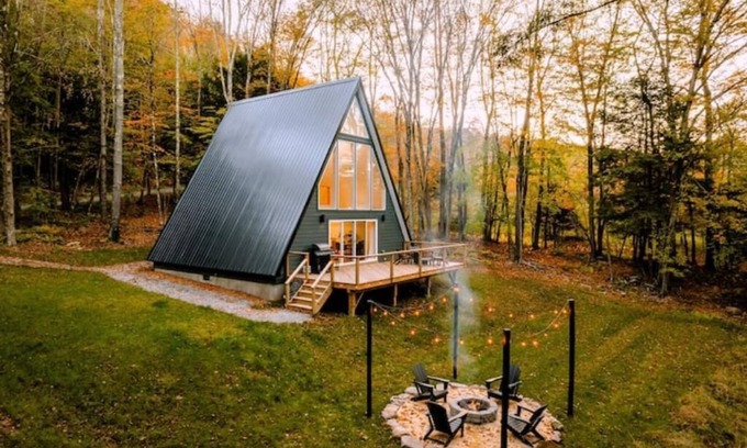 Jeffersonville Cabina | BirchRidge A-Frame:Catskills Retreat-Sauna-Firepit