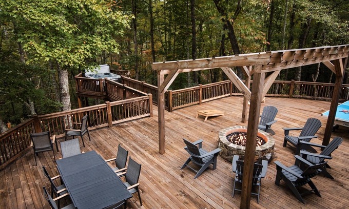 My Mountain Cabina | Blue Ridge Cabin w Hot tub, Firepit, Game Rm; Pets ok, 7Acres