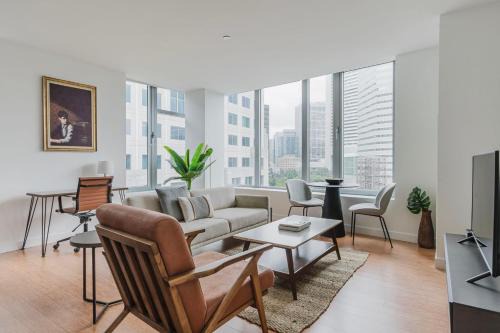 Chinatown Apartamento | Blueground FiDi gym coffee bar security wd BOS-1085