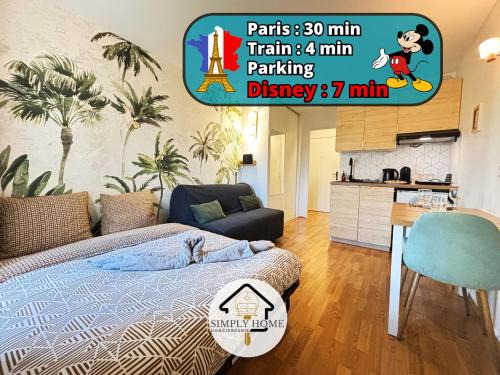Bussy-Saint-Georges Apartamento | Botanique Disney 10min Gare 2min Paris 30min