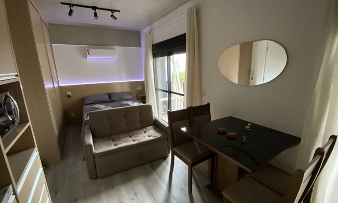 Consolacao Apartamento | Brand new studio next. Av. São Paulo, with a gym, space and fast WIFI