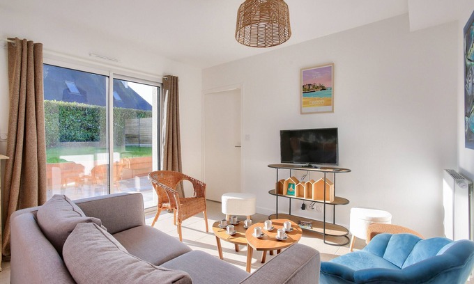 Saint-Briac-sur-Mer Chalet De Esquí | Casa luminosa para 8 con gran jardín