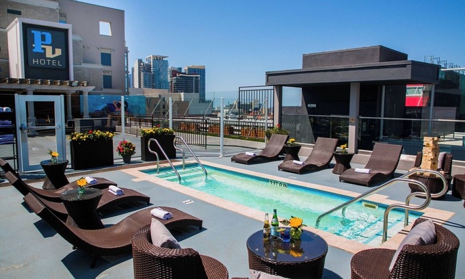 Little Italy Hotel | Bright Suite with Skyline Views in Walkable San Diego Little Italy Hub