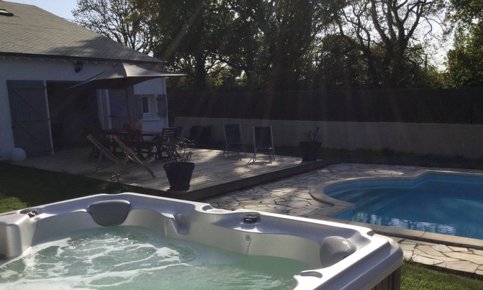 Saint-Armel Casa | Bretaña, Morbihan, Casa con encanto, Mar, 10 personas - Piscina, Spa privado, Naturaleza