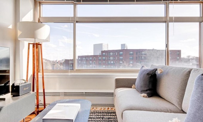 Corey Hill Apartamento | Brookline Studio w Gym WD nr Green Line BOS-598