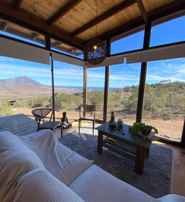 Los Vilos Casa | Cabaña Zen Camino al cristal con la mejor vista desde lo alto a bahía de Pichidangui