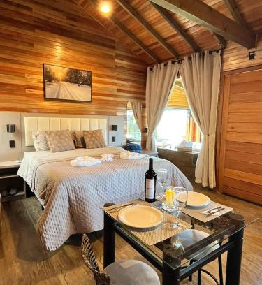 Bom Jardim da Serra Chalet De Esquí | Cabana Alpen Ville com Banheira - Rural