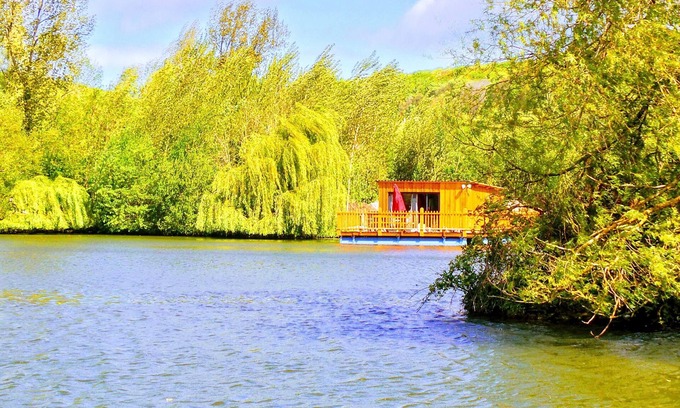 Colleville Cabina | Cabaña de madera-Les Songes de Steph-Baño Privado-Vista al Lago