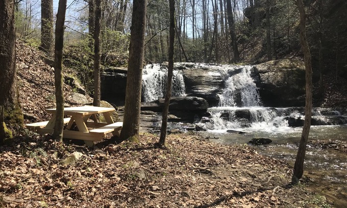 Maryville Casa | Cabin 2-Allegheny Falls-Mountain View -Private Waterfall- No Stairs-Brand New