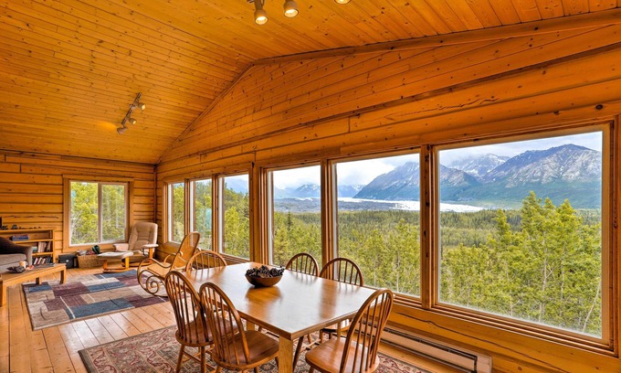 Sutton Cabina | ¡Cabina con vista al glaciar de 3H con impresionantes vistas a la montaña!