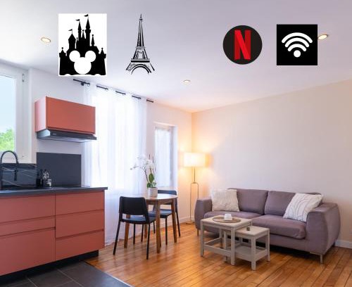 Vaires-sur-Marne Apartamento | Calme et Cosy en centre ville