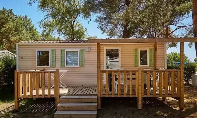 La Boissiere-de-Montaigu Casa | Camping Heart of Vendée*** - Mobile home Classic 3 rooms 4 people - TV