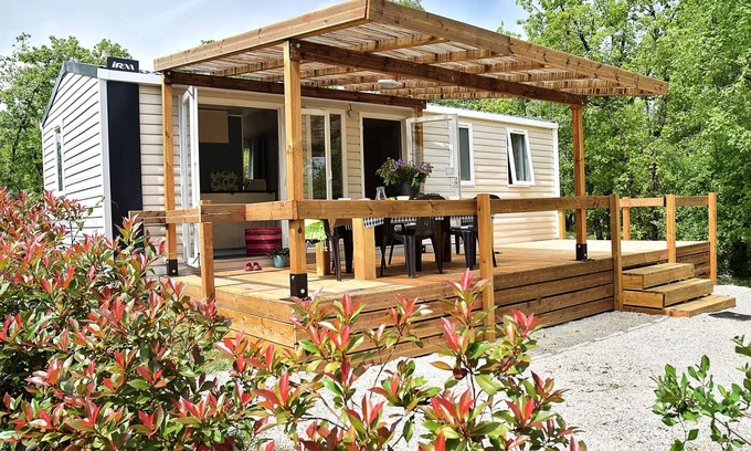 Saint-Antonin Noble Val Casa | Camping Les 3 Cantons **** - Casa móvil Lavaurette 4 habitaciones 6 personas