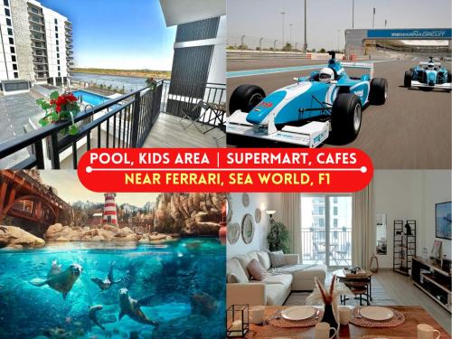 Abu Dhabi Apartamento | Canal-view 1br Balcony Pool Near F1 & Parks