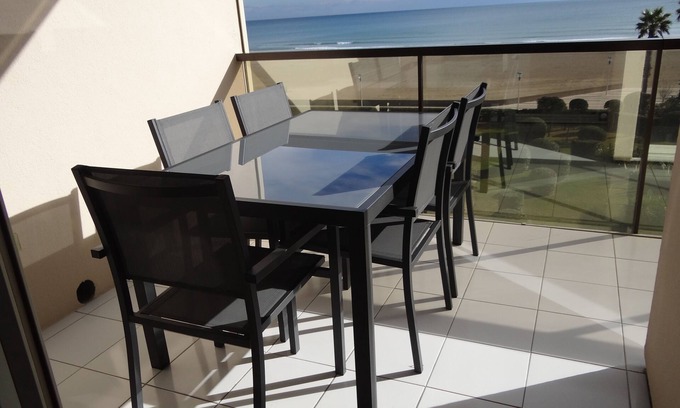 La Cote Radieuse Apartamento | Canet Sur, T2 acondicionado de lujo, VISTA AL MAR - directo a la playa, wifi, parking, piscina