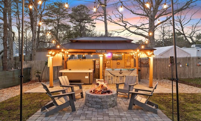 West Yarmouth Casa | Cape Cottage, 1/2mi to beach, Tiki Bar, Central AC/Heat, Hot Tub, Firepit