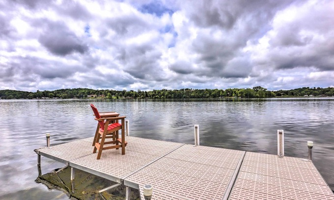Campbellsport Casa | Cascade Lakefront Home: Boat Dock, Fire Pit!