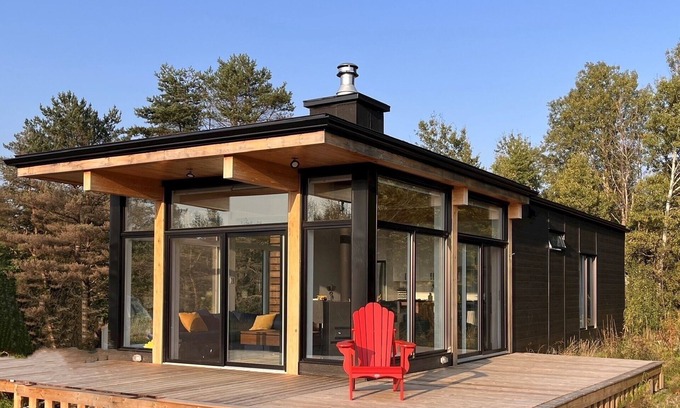 Orford Chalet De Esquí | Chalet Chik Shack Neuf à 5 Minutes du Mont-orford Idéal Pour Travail à Distance!
