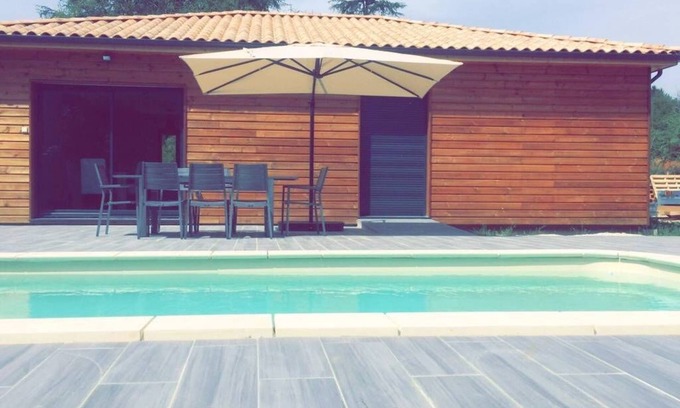 Saint-Hilaire-d'Estissac Casa | Chalet 8 personas campo en Périgord Piscina