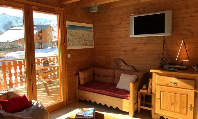 La Toussuire Chalet De Esquí | Chalet Savoyard 7 pers, au pied des pistes, terrasse Sud-Ouest, près des commerces, parking privé - FR-1-416-104