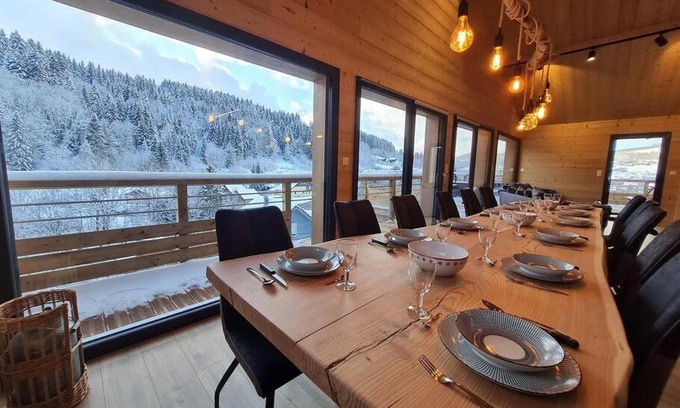 Gerardmer Chalet De Esquí | Chalet Victorine, vue imprenable avec spa