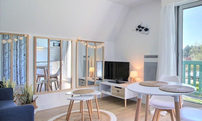 Tourgeville Apartamento | Charmant Studio Deauville - 5 min de la Plage Dans Résidence Fermée Avec Parking