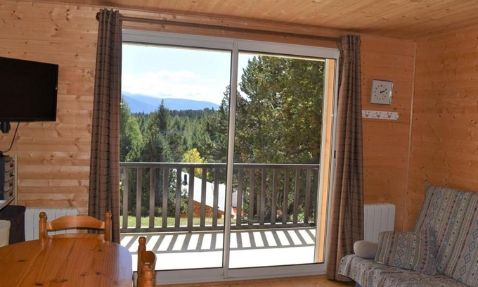 Bolquere Apartamento | Charmant T2 cabine 35m² avec terrasse, exposition sud-ouest, bien équipé, Bolquère, sans animaux - FR-1-592-37